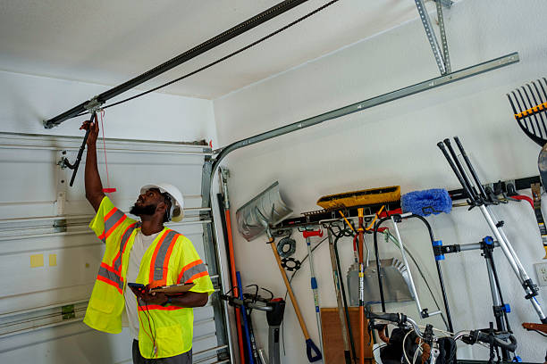 Professional Garage Door Panel Replacement technician working in Deans, NJ